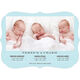 Blue Three's A Charm Triplets Photo Birth Announcements Image 3 of 6